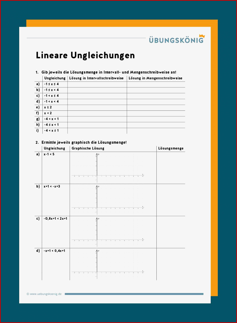 Lineare Ungleichungen