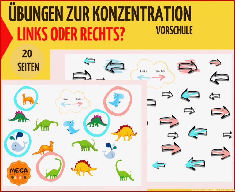 Links oder Rechts Vorschule Übungen Ausdruckbare