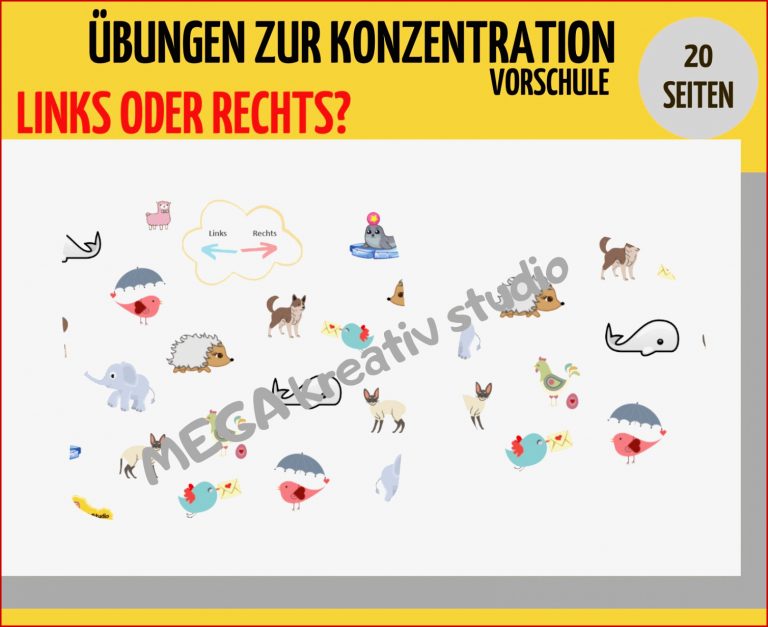 Links oder Rechts Vorschule Übungen Ausdruckbare