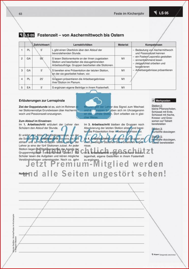 Ls 05 Fastenzeit – Von aschermittwoch Bis Ostern