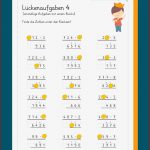 Lückenaufgaben Klecksaufgaben Schriftliches Multiplizieren