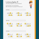 Lückenaufgaben Klecksaufgaben Schriftliches Multiplizieren