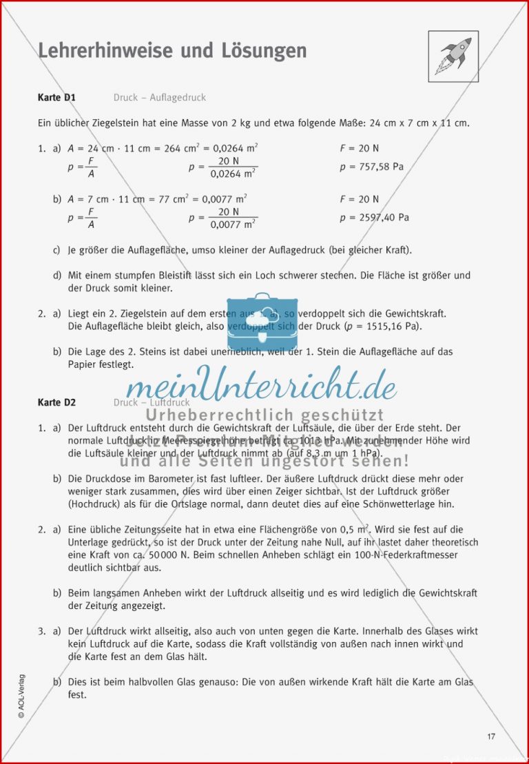 Luftdruck Arbeitsblatt mit Theorie und Freihandversuchen