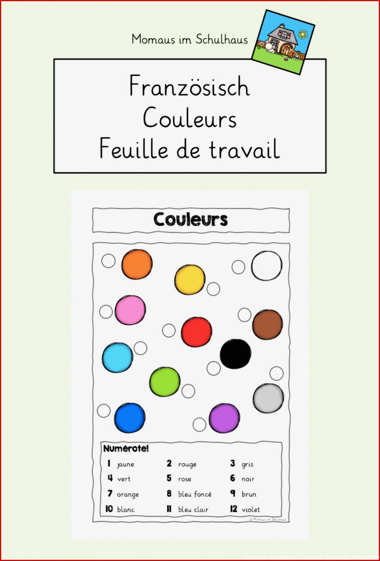 Ma Famille Arbeitsblätter Französisch Klasse 5 Zum