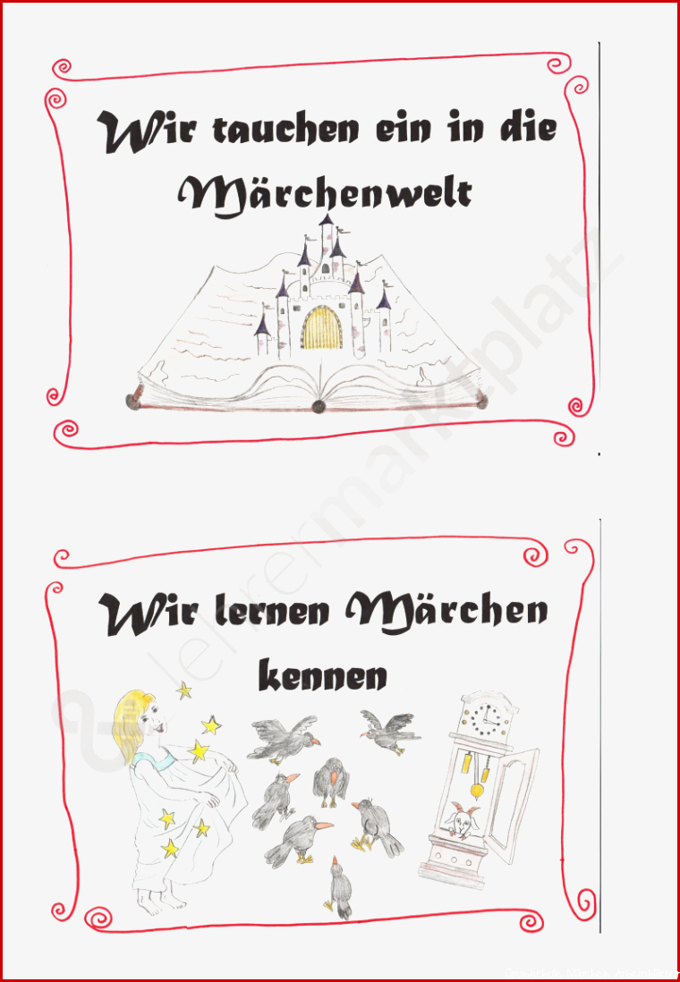 Märchen Grundschule Arbeitsblätter Kostenlos