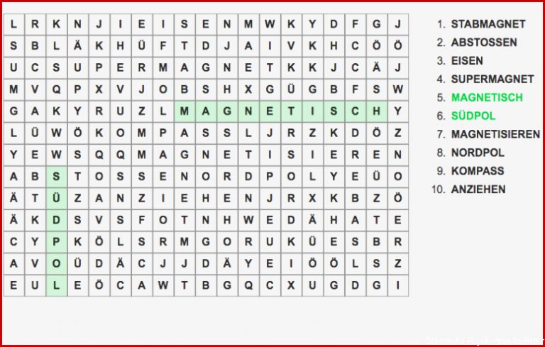 Magnetismus 5 Klasse Arbeitsblätter Worksheets