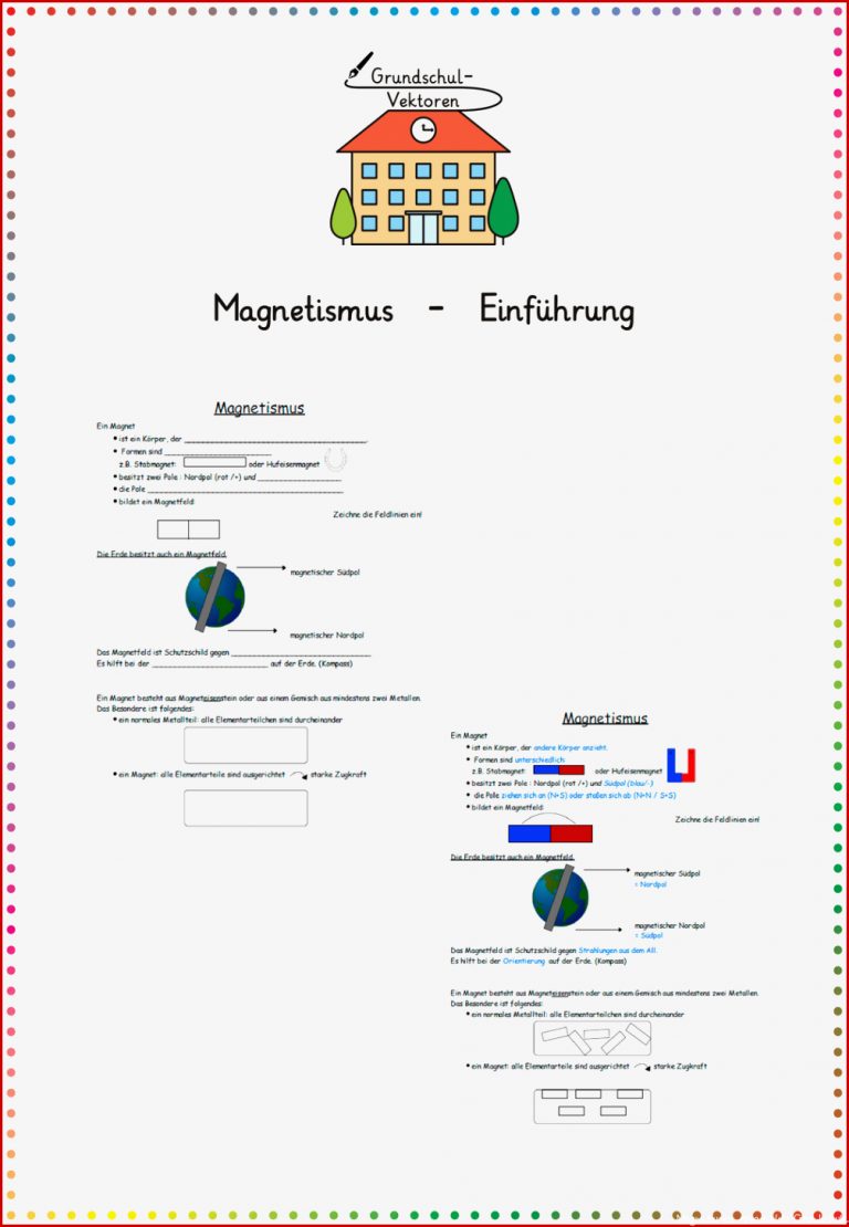 Magnetismus Einführung – Unterrichtsmaterial im Fach