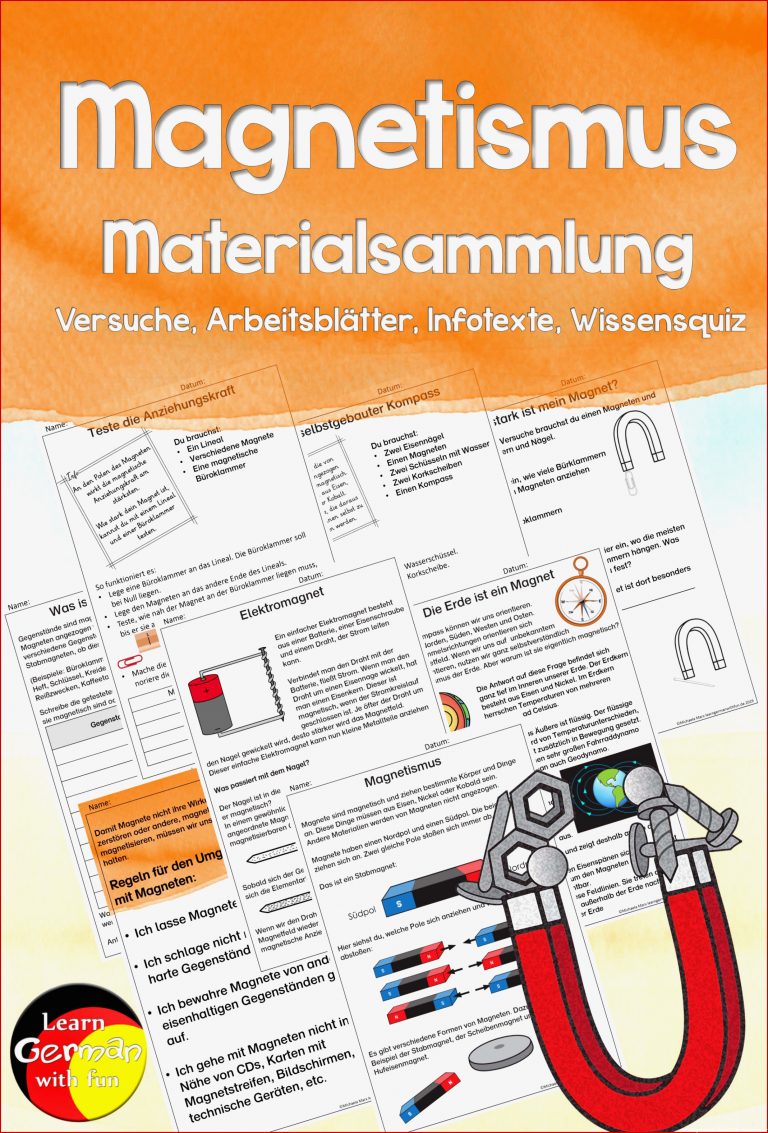 Magnetismus Materialsammlung Nawi – Unterrichtsmaterial