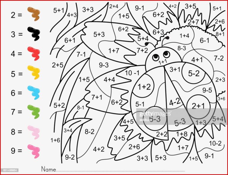 Malen Malen Nach Zahlen Addition Und Subtraktion