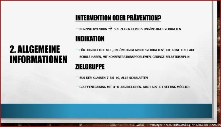 Marburger Konzentrationstraining - Ppt Herunterladen