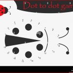 Marienkäfer Im Ic Stil Dot Dot Game Färbung Bildung