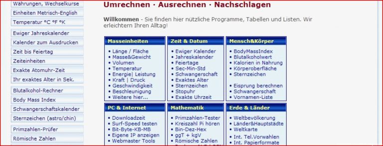 Maßeinheiten Tabelle Zum Ausdrucken Broteinheiten