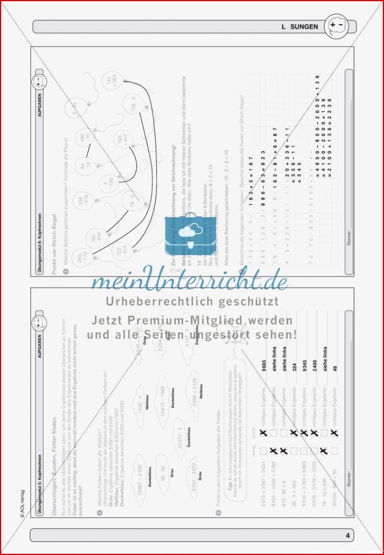 Material zur Verbesserung der Grundfähigkeiten im