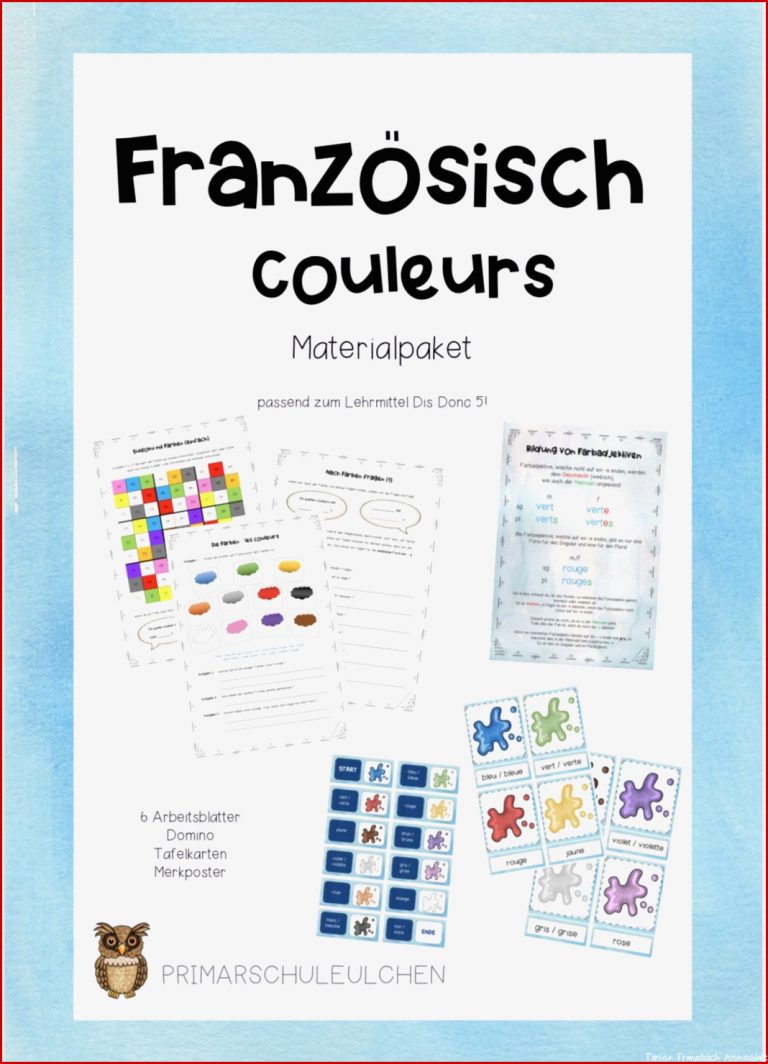 Materialpaket Farben Französisch Dis Donc