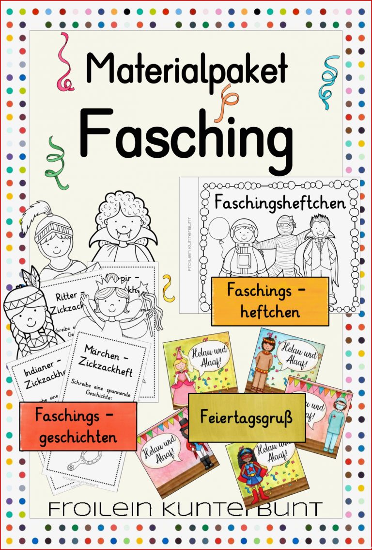 Materialpaket Fasching – Unterrichtsmaterial Im Fach