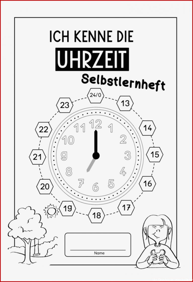 Materialpaket Selbstlernheft Uhrzeit Uhr