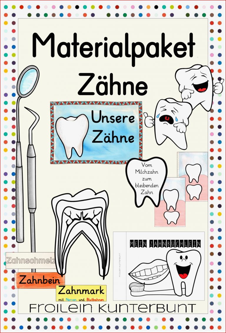 Materialpaket Zähne – Unterrichtsmaterial im Fach
