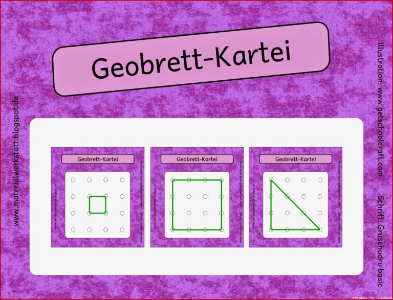 Materialwerkstatt Geobrett Kartei