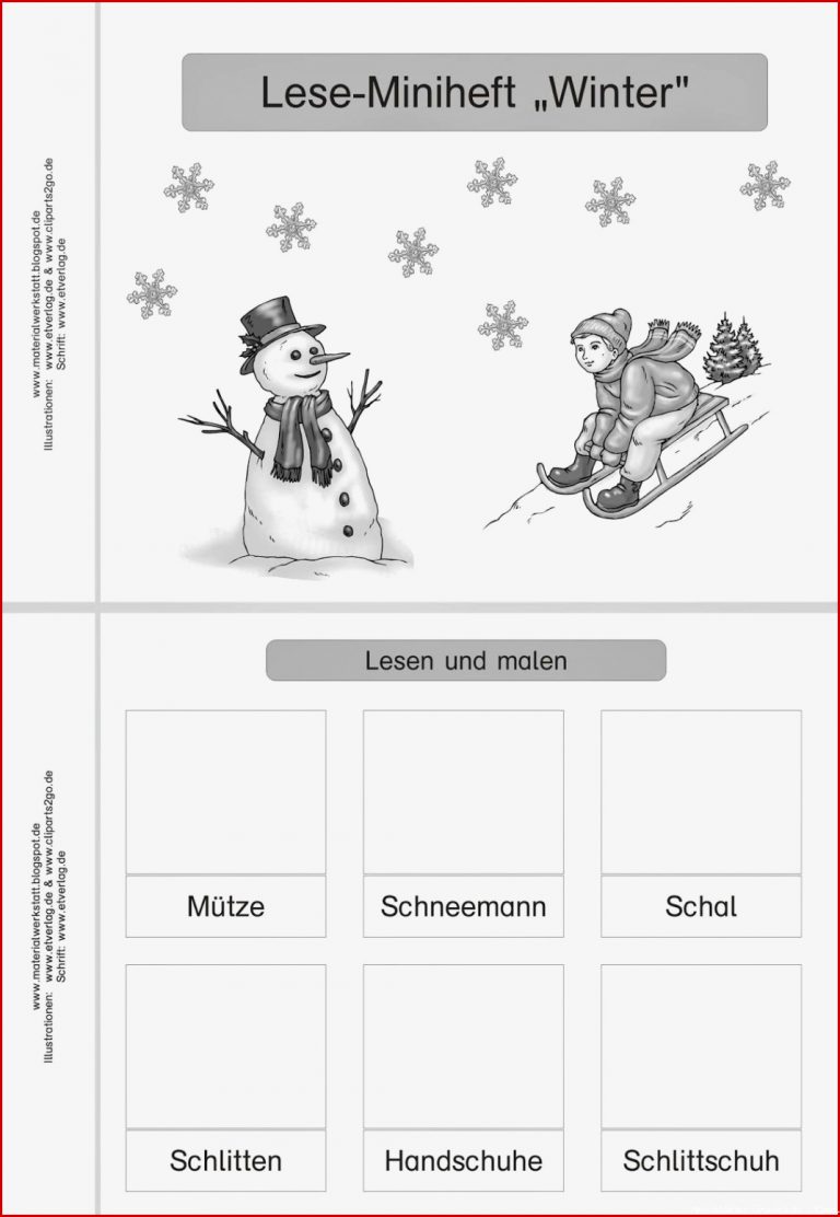 Materialwerkstatt Winter 1 Klasse