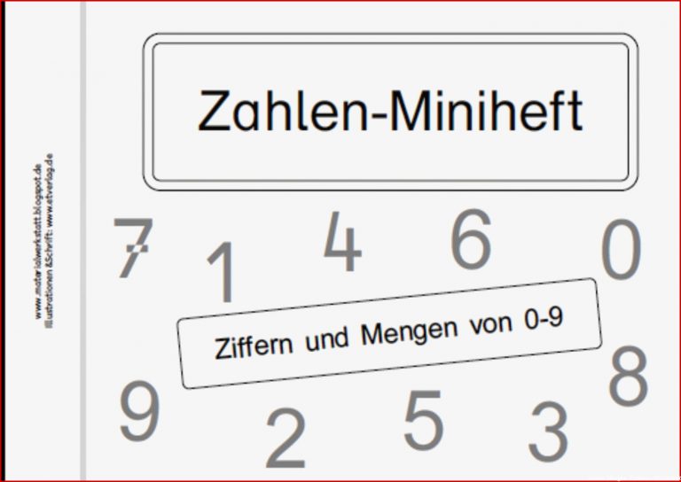Materialwerkstatt Zahlen Miniheft Teil 3