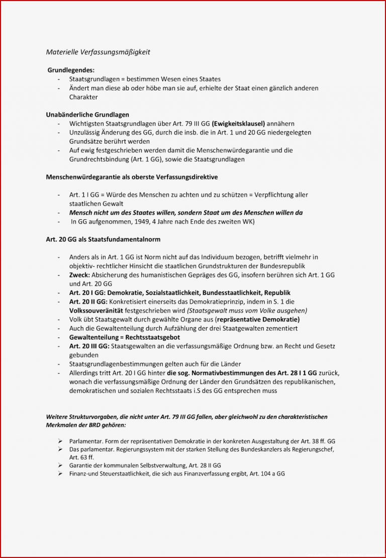 Materielle Verfassungsmäßigkeit Kopie 2 - Staatsrecht II - 91955 ...