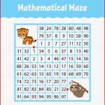 Math Maze Game for Kids Funny Labyrinth Education