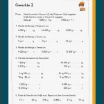 Mathe 3 Klasse Gewichte Arbeitsblätter Kostenlos