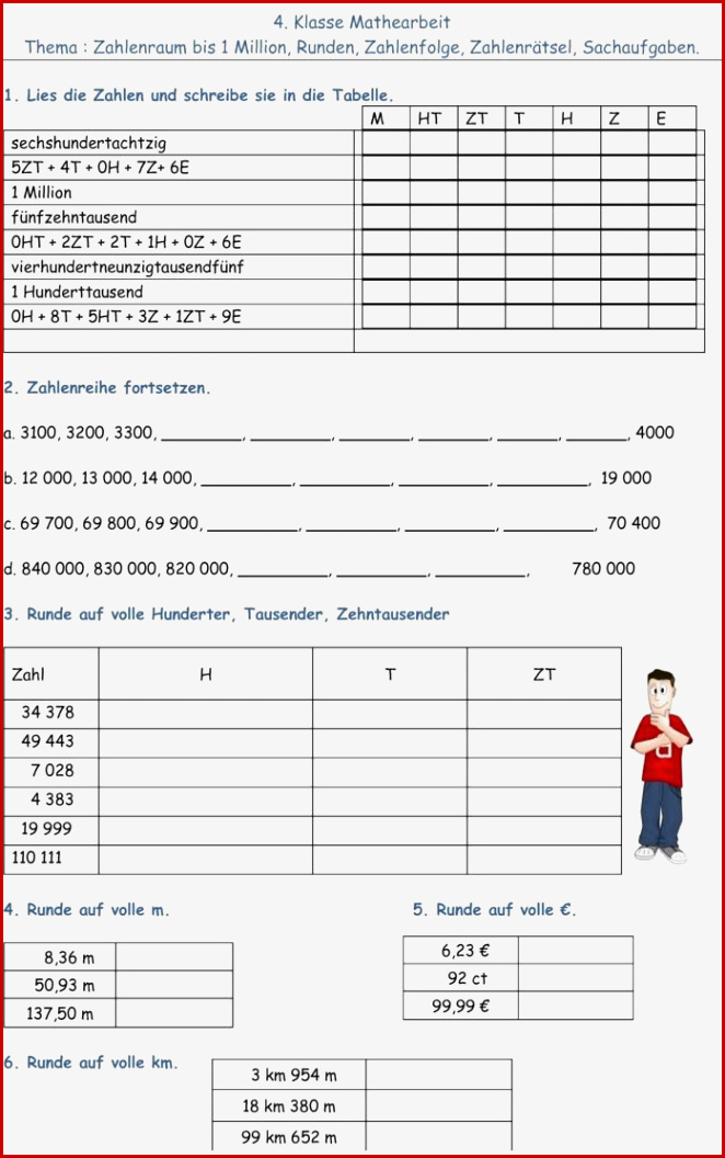 Mathe 5 Klasse Runden Arbeitsblätter Worksheets