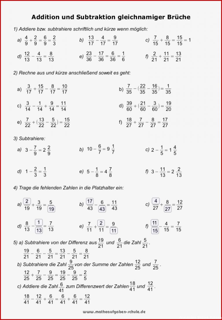 Mathe 6 Klasee Übungsblätter