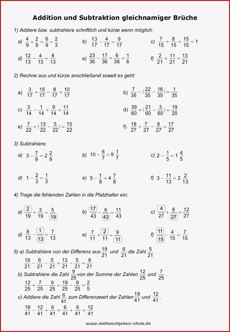 Mathe 6 Klasee Übungsblätter