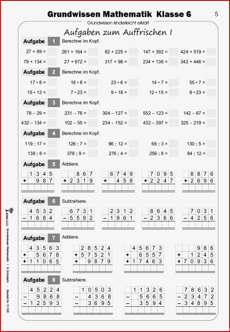 Mathe 6 Klasse Gymnasium Arbeitsblätter Kinderbilder