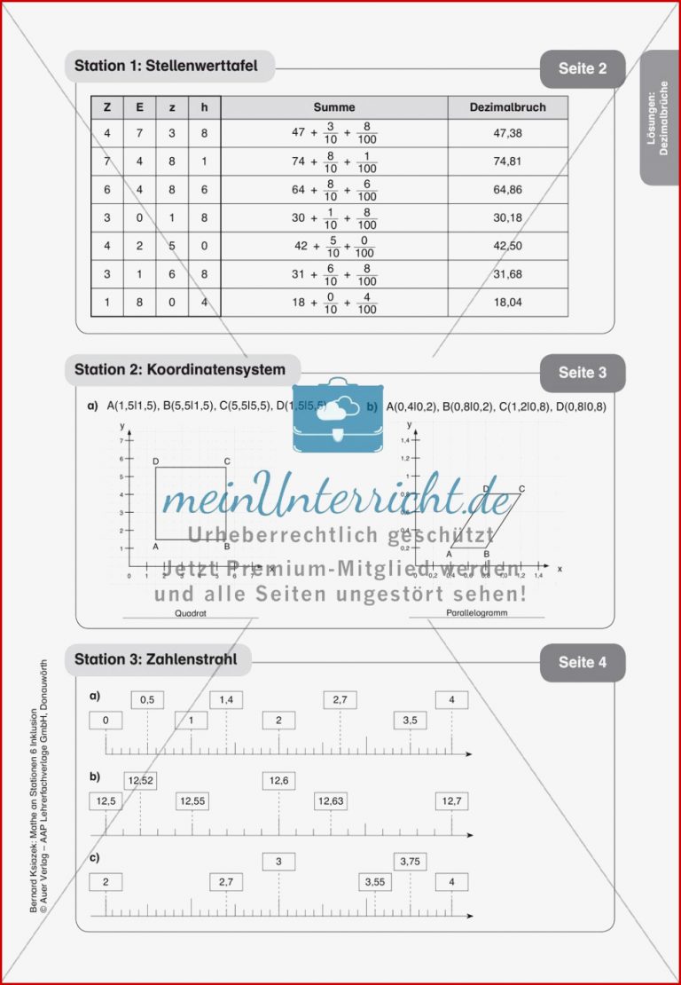Mathe an Stationen Inklusion Dezimalbrüche meinUnterricht Heruntergeladen Werden Mathe an Stationen Inklusion Dezimalbrüche meinUnterricht