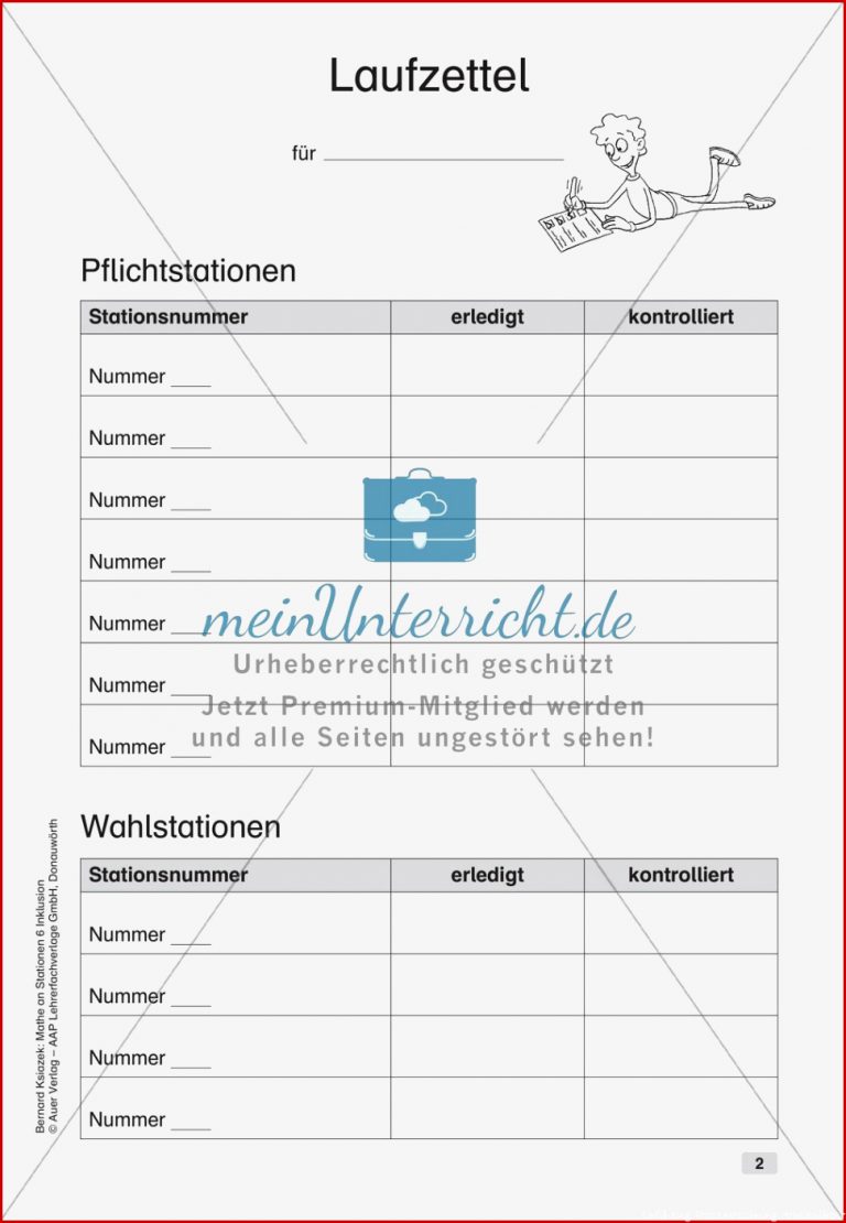 Mathe An Stationen Inklusion Einführung In