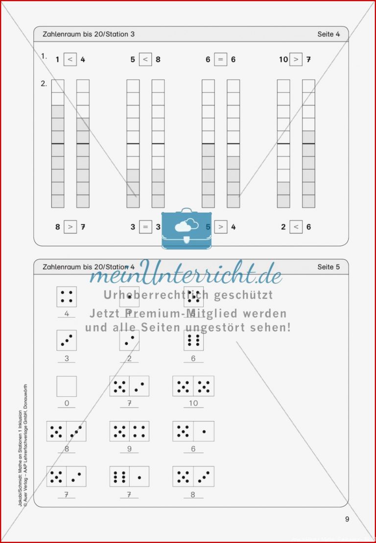 Mathe An Stationen Inklusion Zahlenraum Bis 20