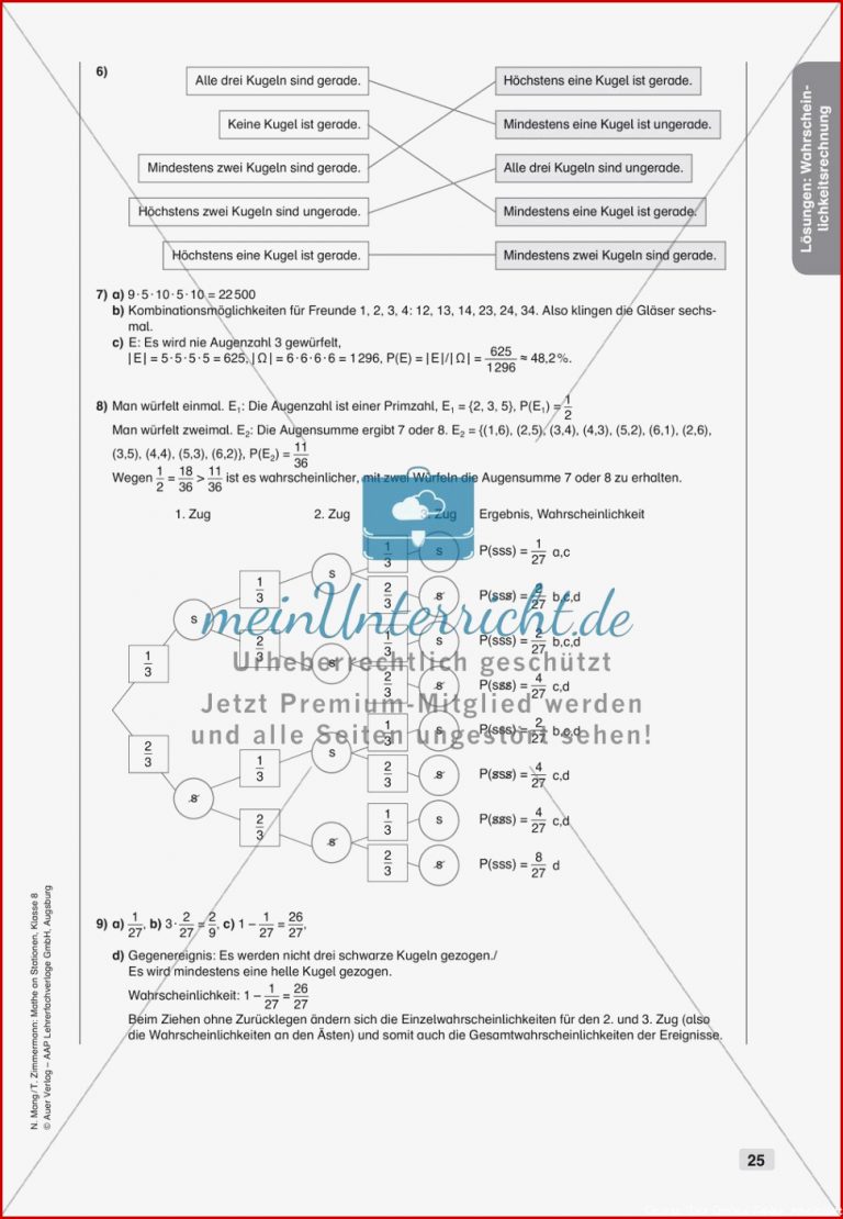 Mathe an Stationen Wahrscheinlichkeitsrechnung