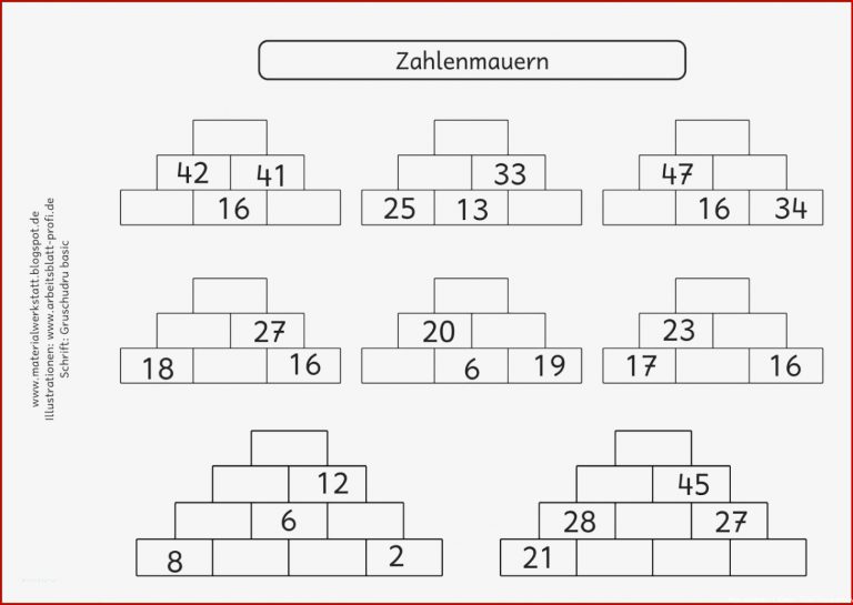 Mathe Arbeitsblätter 1 Klasse Zum Ausdrucken Kostenlos