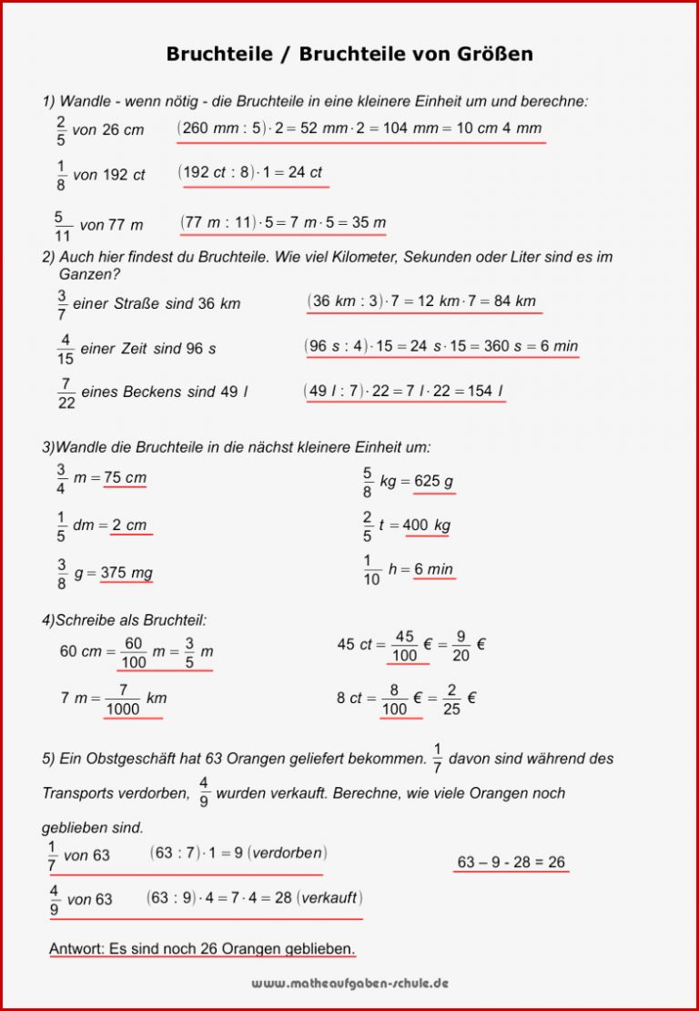 Mathe Arbeitsblätter