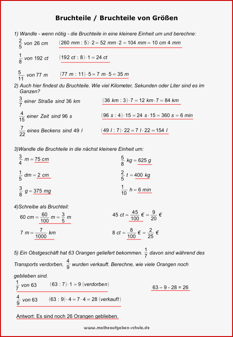 Mathe Arbeitsblätter