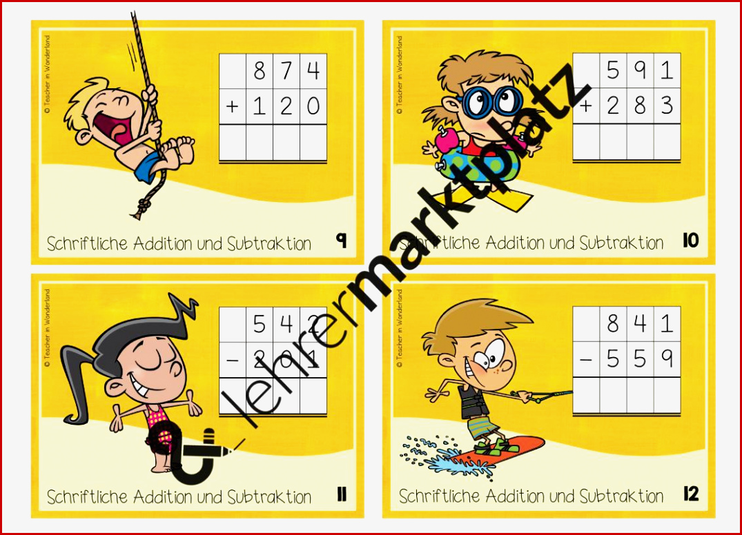 Mathe Arbeitsblätter Dreistellige Addition Und Subtraktion