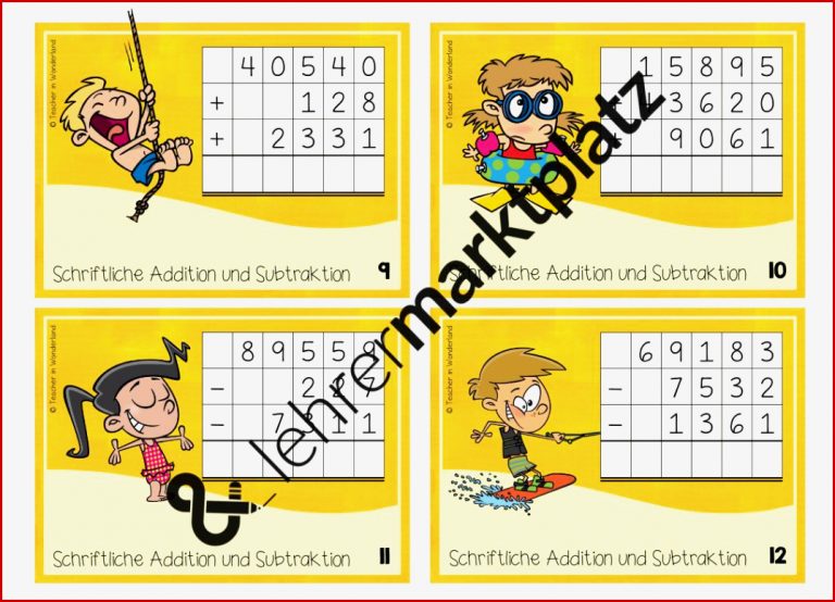 Mathe Arbeitsblätter Dreistellige Addition Und Subtraktion