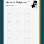 Mathe Arbeitsblätter Klasse 4 Schriftliche Multiplikation