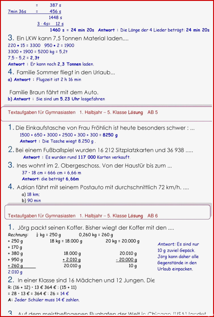 Mathe Arbeitsblätter Klasse 5 Gymnasium Zum Ausdrucken