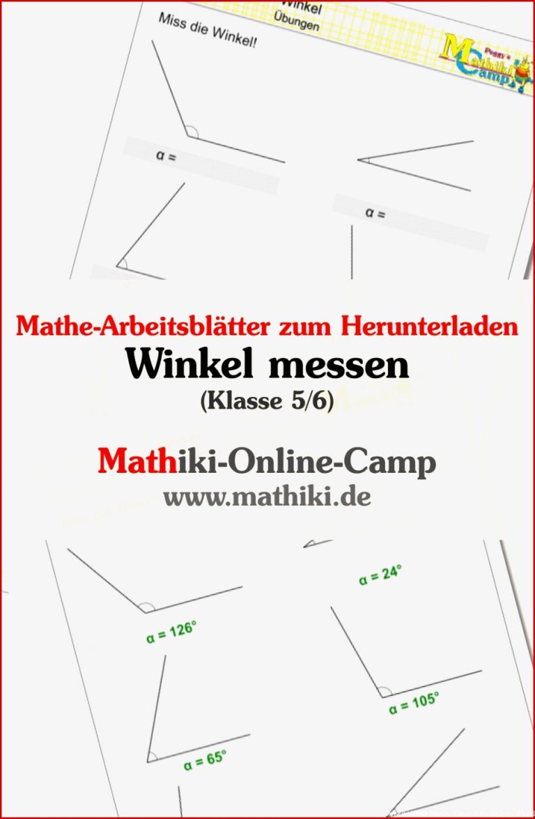 Mathe Arbeitsblätter Klasse 6 Winkel Zum Ausdrucken