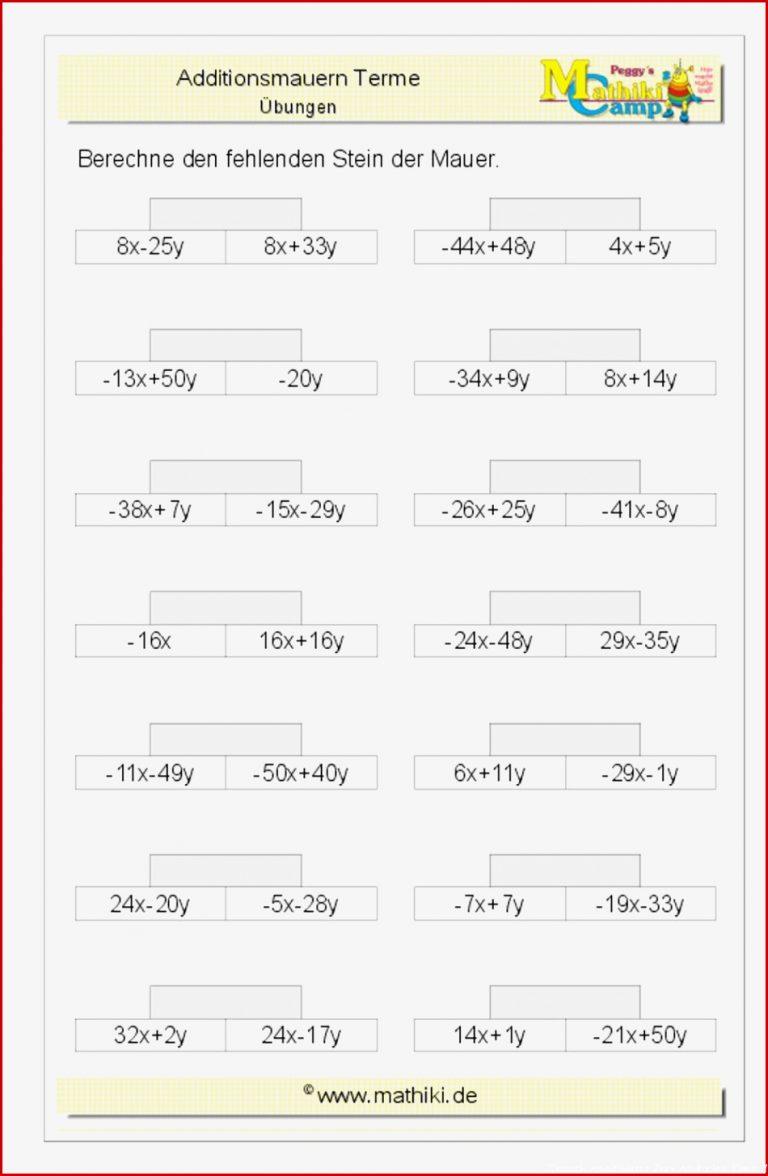 Mathe Arbeitsblätter Klasse 7 Zum Ausdrucken Worksheets