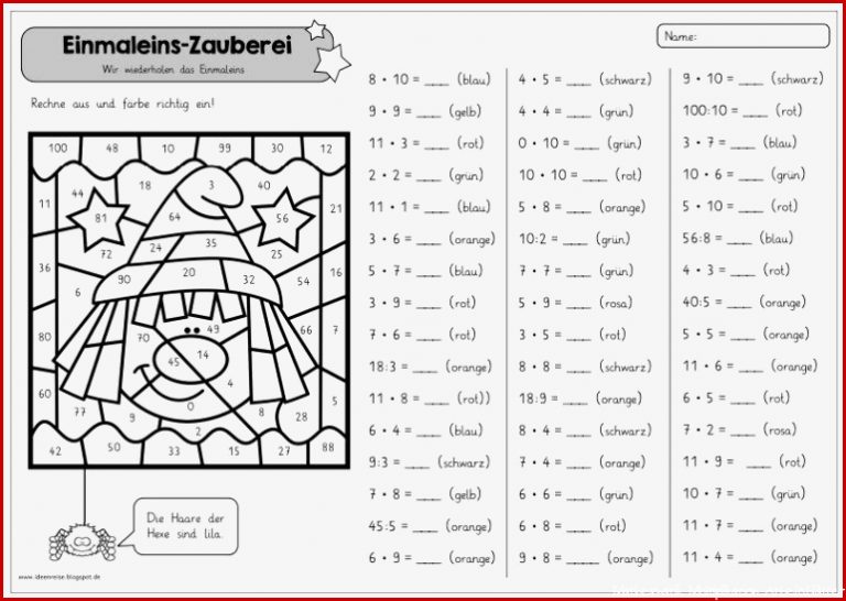 Mathe Arbeitsblätter Runden Ab – Kinder Multiplikation