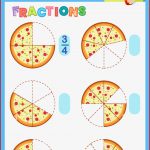 Mathe-arbeitsblatt-vorlage FÃ¼r BrÃ¼che Mit Pizza Stock-vektorgrafik ...