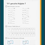 Mathe Arbeitsblatter Klasse 2 Malaufgaben Kostenlose