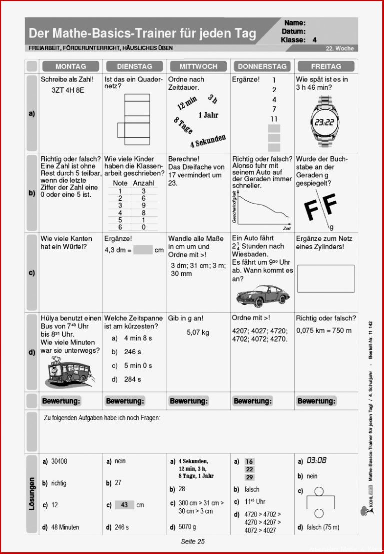 Mathe Basics Trainer Klasse 4 Pdf Ab 9 J 56 S