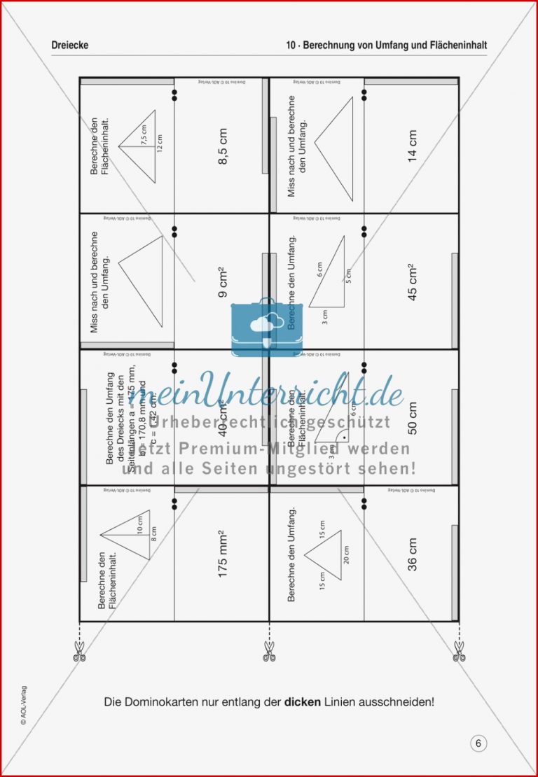 Mathe Dominos Geometrie Dreiecke Vierecke differenziert