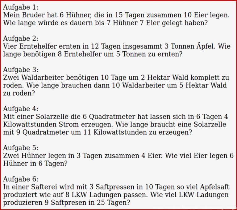 Mathe ist einfach Dreisatz Aufgaben 2